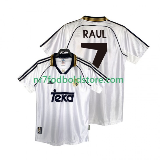 Real Madrid Trøje RAUL 7 2000 Retro Mænd Hjemmebane Fodboldsæt 1998 Kortærmet