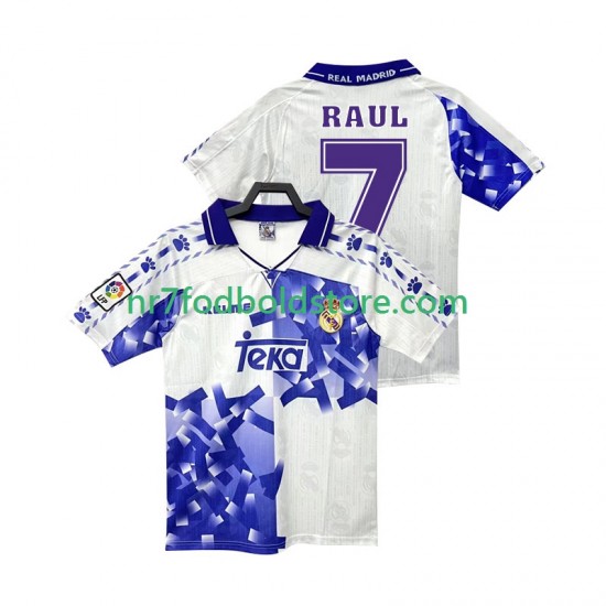 Real Madrid Trøje RAUL 7 1996 1997 Retro Mænd 3. Valg Fodboldsæt Kortærmet