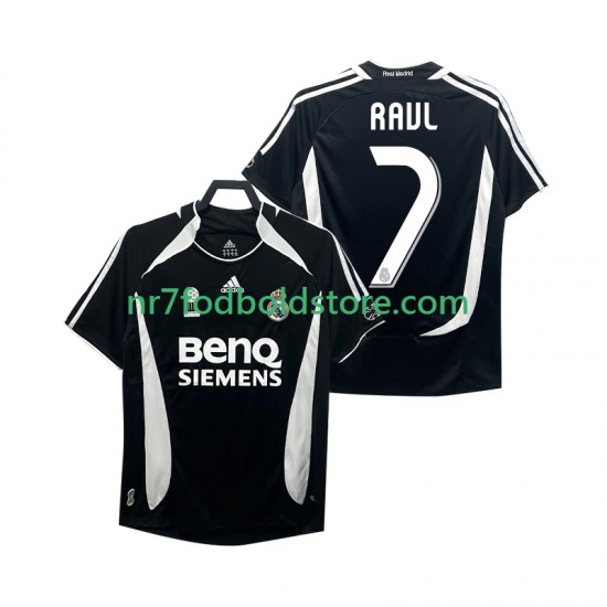Real Madrid Trøje RAUL 7 2007 Retro Mænd 3. Valg Fodboldsæt 2006 Kortærmet