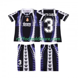 Real Madrid Trøje ROBERTO CARLOS 3 1997 Retro Børn 3. Valg Fodboldsæt 1998 Kortærmet