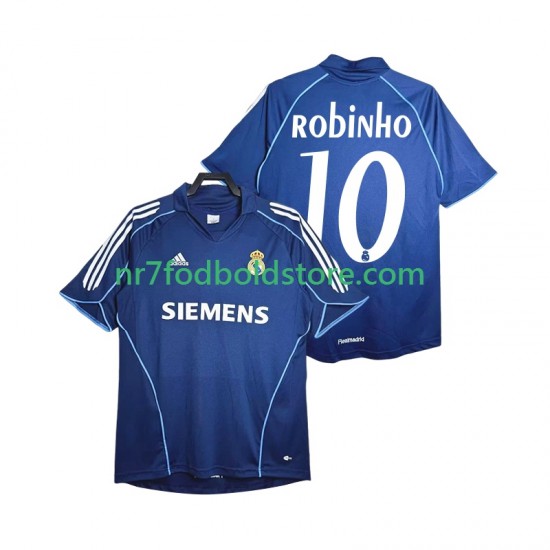 Real Madrid Trøje ROBINHO 10 2005 Retro Mænd Udebane Fodboldsæt 2006 Kortærmet