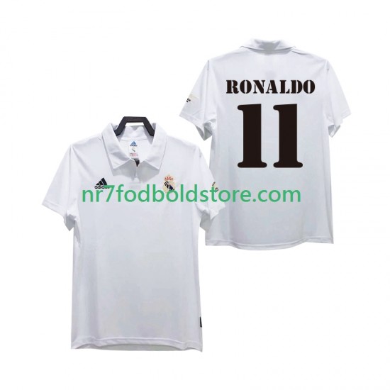 Real Madrid Trøje RONALDO 11 2003 Retro Mænd Hjemmebane Fodboldsæt 2002 Kortærmet