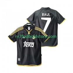 Real Madrid Trøje Raul 7 2001 Retro Mænd Udebane Fodboldsæt 1999 Kortærmet