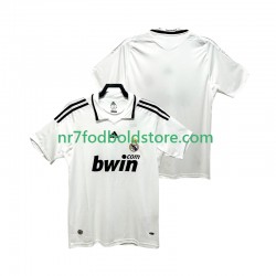 Real Madrid Trøje 2009 Retro Mænd Hjemmebane Fodboldsæt 2008 Kortærmet