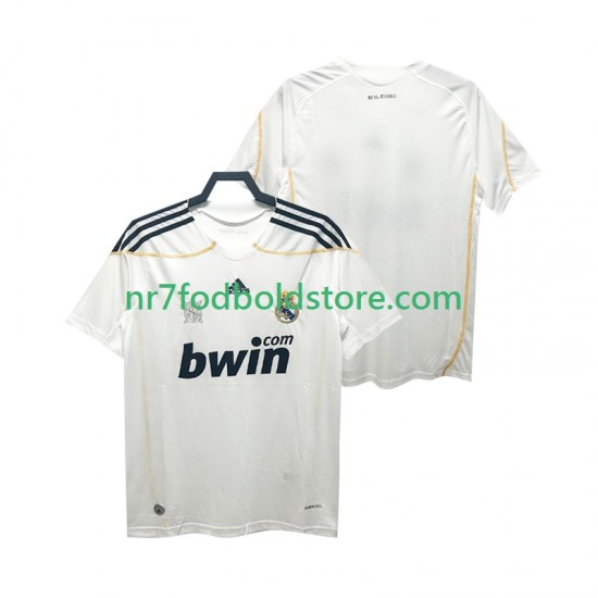 Real Madrid Trøje 2009 Retro Mænd Hjemmebane Fodboldsæt 2010 Kortærmet