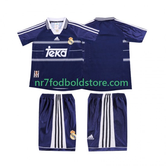 Real Madrid Trøje Retro Børn Udebane Fodboldsæt 1998 1999 Kortærmet