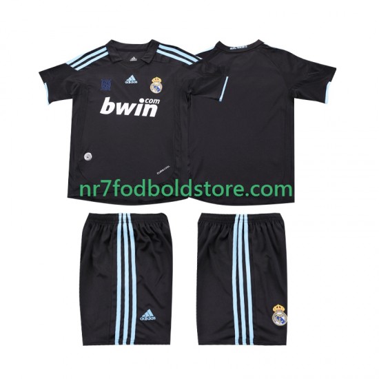 Real Madrid Trøje 2009 Retro Børn Udebane Fodboldsæt 2010 Kortærmet