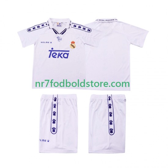 Real Madrid Trøje 1996 Retro Børn Hjemmebane Fodboldsæt 1994 Kortærmet