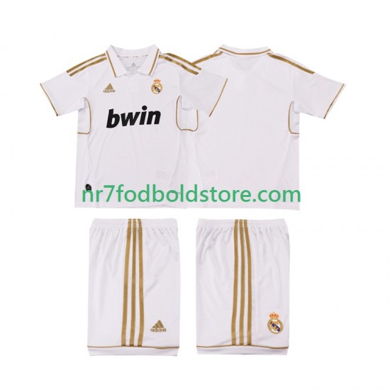 Real Madrid Trøje 2012 Retro Børn Hjemmebane Fodboldsæt 2011 Kortærmet