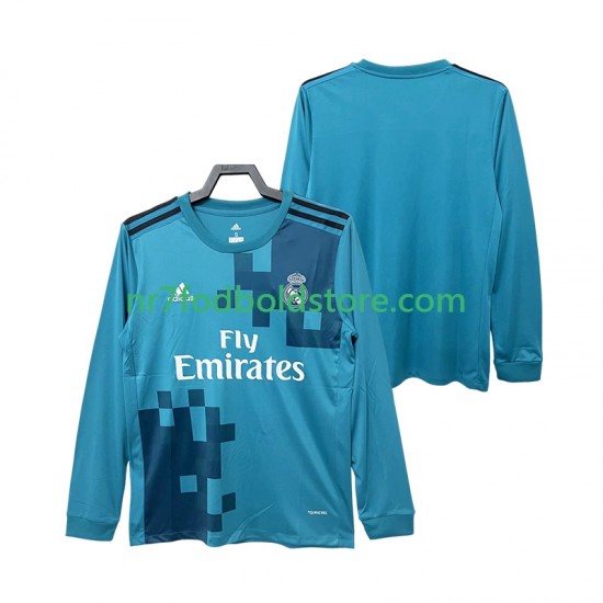 Real Madrid Trøje 2017 2018 Retro Mænd 3. Valg Fodboldsæt Langærmet