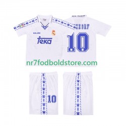 Real Madrid Trøje SEEDORF 10 1996 1997 Retro Børn Hjemmebane Fodboldsæt Kortærmet