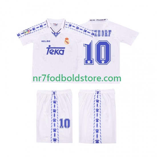 Real Madrid Trøje SEEDORF 10 1996 1997 Retro Børn Hjemmebane Fodboldsæt Kortærmet