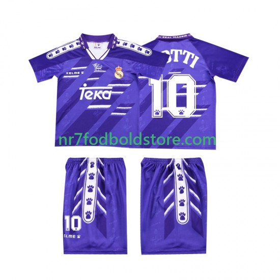 Real Madrid Trøje TOTTI 10 1996 Retro Børn Udebane Fodboldsæt 1994 Kortærmet