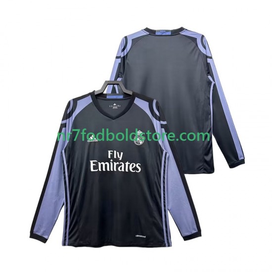 Real Madrid Trøje 2016 2017 Retro Mænd 3. Valg Fodboldsæt Langærmet