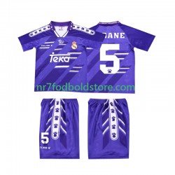 Real Madrid Trøje ZIDANE 5 1996 Retro Børn Udebane Fodboldsæt 1994 Kortærmet