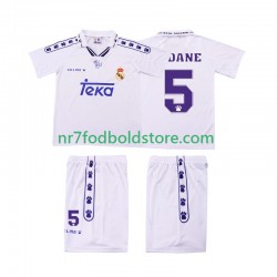 Real Madrid Trøje ZIDANE 5 1996 Retro Børn Hjemmebane Fodboldsæt 1994 Kortærmet