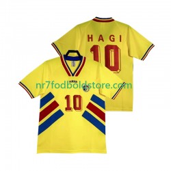 Rumænien Trøje Hagi 10 Retro Mænd Hjemmebane Fodboldsæt 1994 Kortærmet