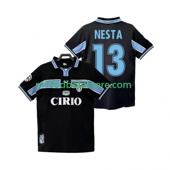 SS Lazio Trøje NESTA 13 Retro Mænd Udebane Fodboldsæt 1998 1999 Kortærmet