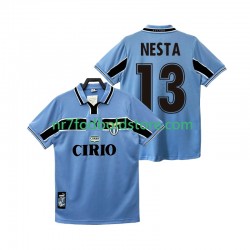 SS Lazio Trøje NESTA 13 Retro Mænd Hjemmebane Fodboldsæt 1998 1999 Kortærmet