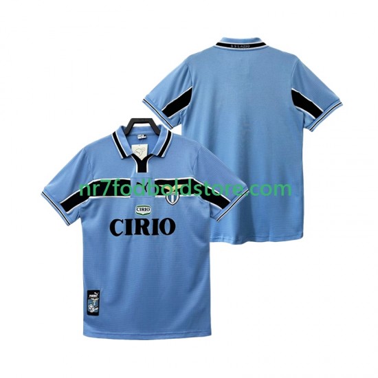 SS Lazio Trøje Retro Mænd Hjemmebane Fodboldsæt 1998 1999 Kortærmet