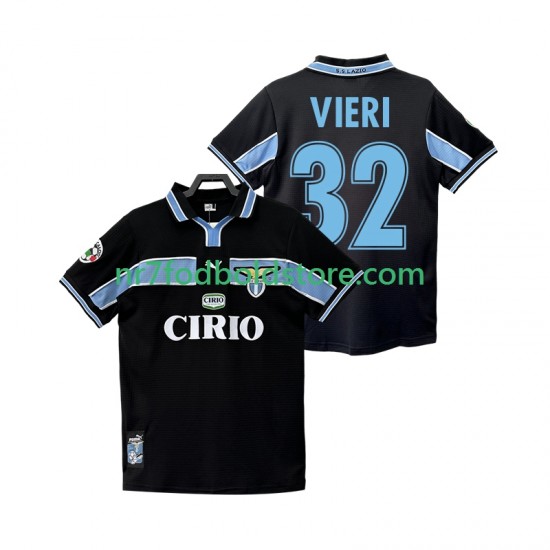 SS Lazio Trøje VIERI 32 Retro Mænd Udebane Fodboldsæt 1998 1999 Kortærmet