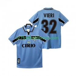 SS Lazio Trøje VIERI 32 Retro Mænd Hjemmebane Fodboldsæt 1998 1999 Kortærmet
