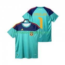 Spanien Trøje Casillas 1 Målmand Retro Mænd Hjemmebane Fodboldsæt 2010 Kortærmet