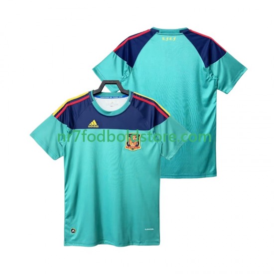 Spanien Trøje Målmand Retro Mænd Hjemmebane Fodboldsæt 2010 Kortærmet