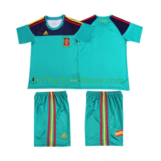 Spanien Trøje Målmand Retro Børn Hjemmebane Fodboldsæt 2010 Kortærmet