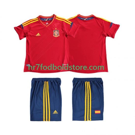 Spanien Trøje 2012 Retro Børn Hjemmebane Fodboldsæt Kortærmet