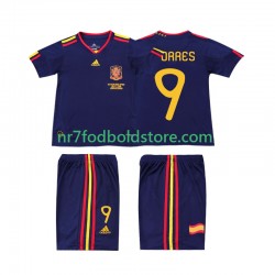 Spanien Trøje TORRES 9 Retro Børn Udebane Fodboldsæt 2010 Kortærmet