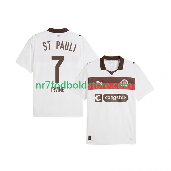 Trøje St. Pauli Jackson Irvine 7 Mænd Udebane Fodboldsæt 2025-2026 Kortærmet