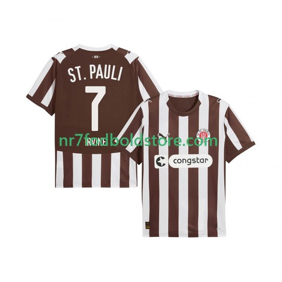 Trøje St. Pauli Jackson Irvine 7 Mænd Hjemmebane Fodboldsæt 2025-2026 Kortærmet