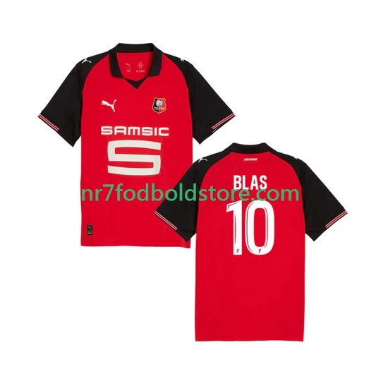 Stade Rennais Trøje Ludovic Blas 10 Mænd Hjemmebane Fodboldsæt 2025-2026 Kortærmet
