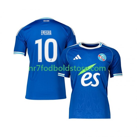 Strasbourg Trøje Emanuel Emegha 10 Mænd Hjemmebane Fodboldsæt 2025-2026 Kortærmet