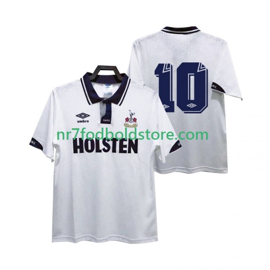 Tottenham Hotspur Trøje 10 1991 1993 Retro Mænd Hjemmebane Fodboldsæt Kortærmet