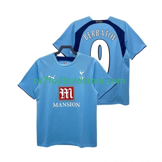 Tottenham Hotspur Trøje BERBATOV 9 2007 Retro Mænd Udebane Fodboldsæt 2006 Kortærmet