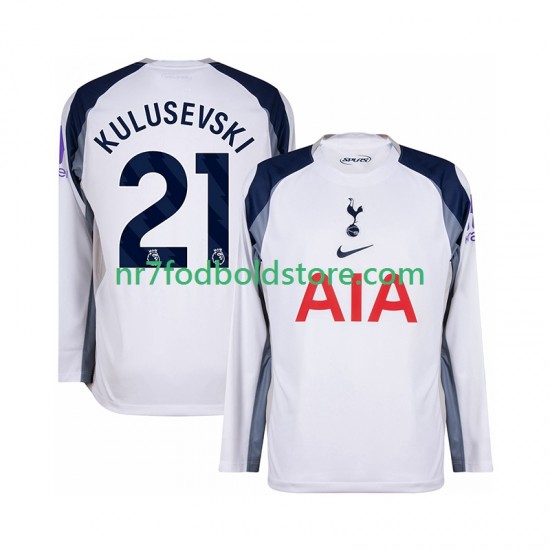 Tottenham Hotspur Trøje Kulusevski 21 Mænd Hjemmebane Fodboldsæt 2025-2026 Langærmet