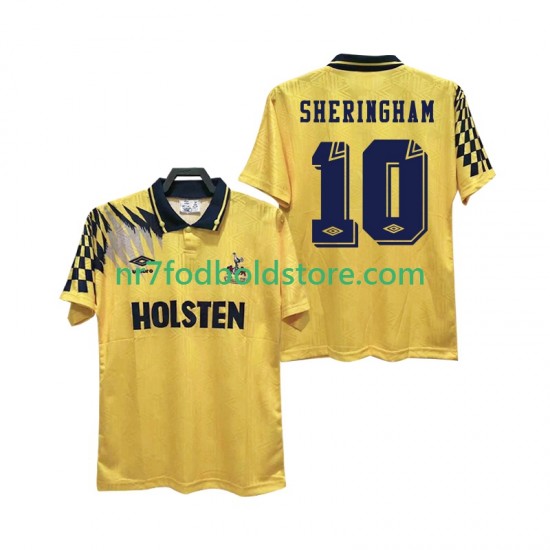 Tottenham Hotspur Trøje SHERINGHAM 10 1992 Retro Mænd Udebane Fodboldsæt 1994 Kortærmet