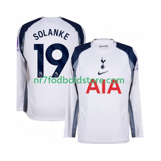 Tottenham Hotspur Trøje Solanke 19 Mænd Hjemmebane Fodboldsæt 2025-2026 Langærmet