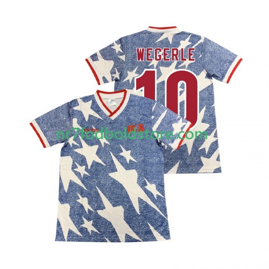 USA Trøje WEGERLE 10 Retro Mænd Udebane Fodboldsæt 1994 Kortærmet