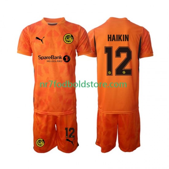 FK Bodø/Glimt  Trøje Nikita Haikin 12 Målmand Børn Udebane Fodboldsæt 2025 Kortærmet
