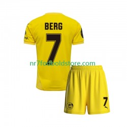 FK Bodø/Glimt Trøje Patrick Berg 7 Børn Hjemmebane Fodboldsæt 2025 Kortærmet