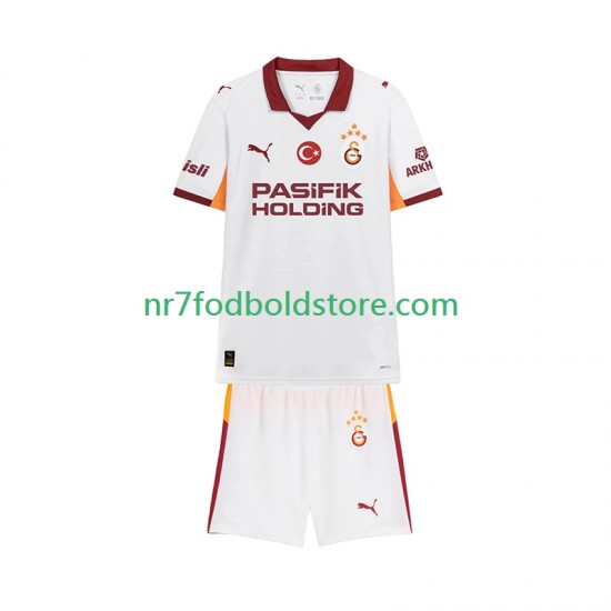 Galatasaray Trøje Børn Udebane Fodboldsæt 2025-2026 Kortærmet