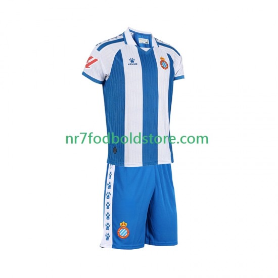 RCD Espanyol Trøje Børn Hjemmebane Fodboldsæt 2025-2026 Kortærmet