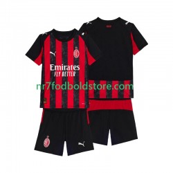 AC Milan Trøje Børn Hjemmebane Fodboldsæt 2025-2026 Kortærmet