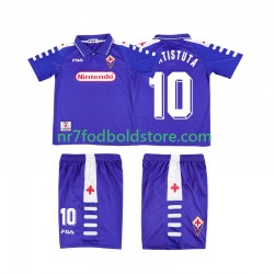 Fiorentina Trøje RUICOSTA 10 Retro Børn Hjemmebane Fodboldsæt 1998 1999 Kortærmet
