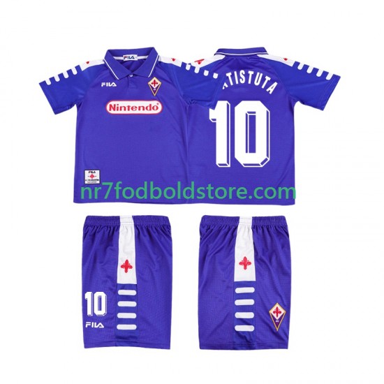Fiorentina Trøje RUICOSTA 10 Retro Børn Hjemmebane Fodboldsæt 1998 1999 Kortærmet