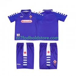 Fiorentina Trøje Retro Børn Hjemmebane Fodboldsæt 1998 1999 Kortærmet
