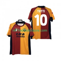 AS Roma Trøje Totti 10 2000-2001 Retro Mænd Hjemmebane Fodboldsæt Kortærmet